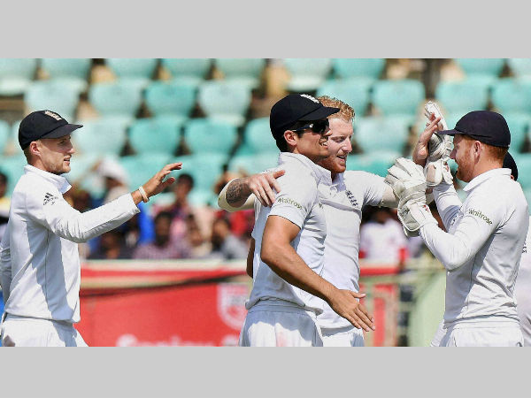 England players celebrate