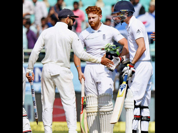 Virat Kohli greets England team Virat Kohli greets England team