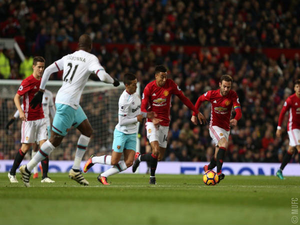 Manchester United 1-1 West Ham United (Image courtesy: Man United Twitter handle)
