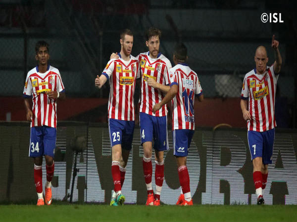 Atletico de Kolkata players celebrate