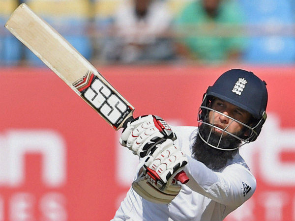 Moeen Ali plays a shot en route to 99 not out