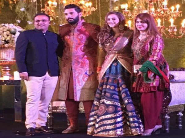 Virender Sehwag at Yuvi's reception
