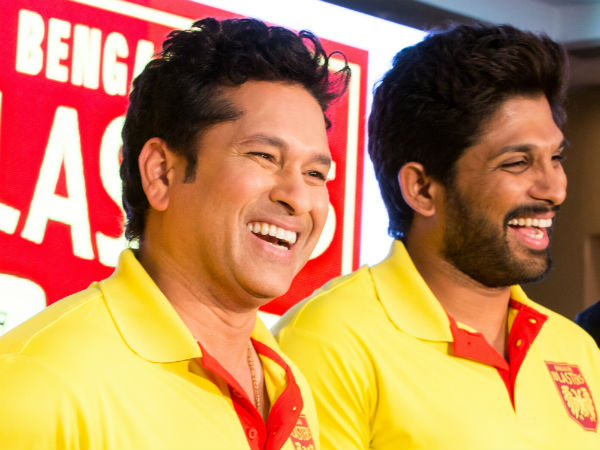 Sachin Tendulkar and Allu Arjun