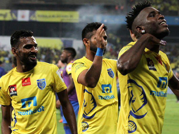 Kerala Blasters players celebrate
