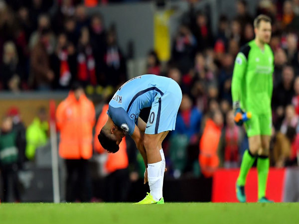 Dejected Sergio Aguero
