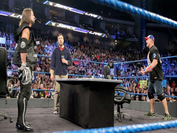 John Cena (right) and AJ Styles on Smackdown (Image courtesy: wwe.com) John Cena (right) and AJ Styles on Smackdown (Image courtesy: wwe.com)