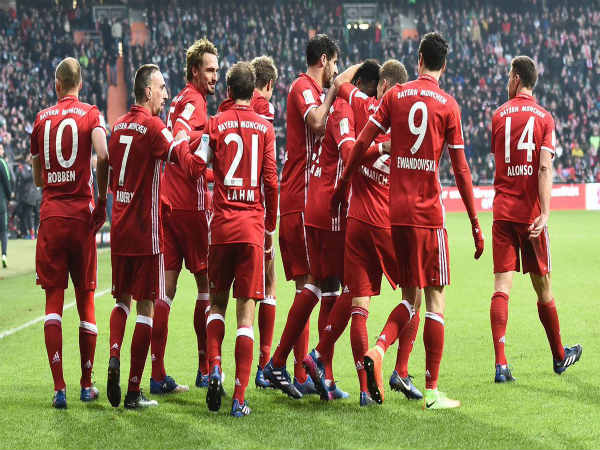 Bayern Munich players celebrate (Image courtesy: Bayern Munich Twitter handle) Bayern Munich players celebrate (Image courtesy: Bayern Munich Twitter handle)