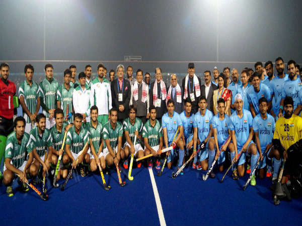 File photo: Pakistan (left) and Indian hockey players File photo: Pakistan (left) and Indian hockey players