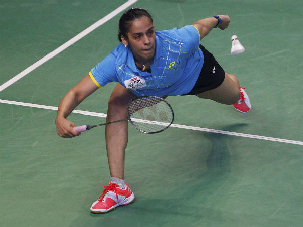 Saina Nehwal of Awadhe Warriors plays against Hong Kong's Cheung Ngan Yi of Bengaluru Blasters during the women's singles of Premier Badminton League (PBL) in Bengaluru on Monday. Nehwal won the match 9-11, 11-5, 11-3.