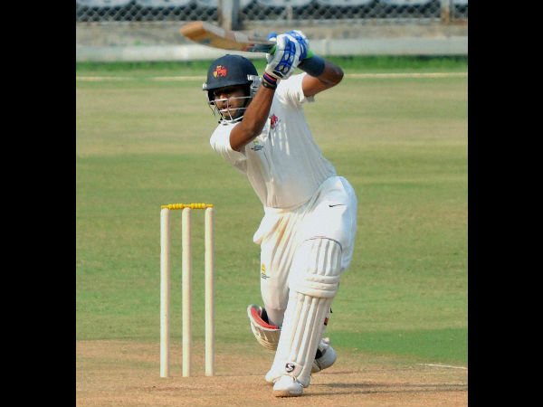 Shreyas Iyer of Mumbai bats during the Ranji Trophy match.