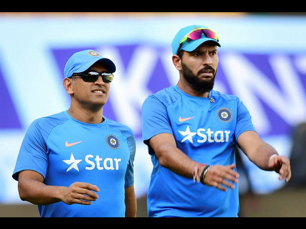 Dhoni-Yuvraj practicing together