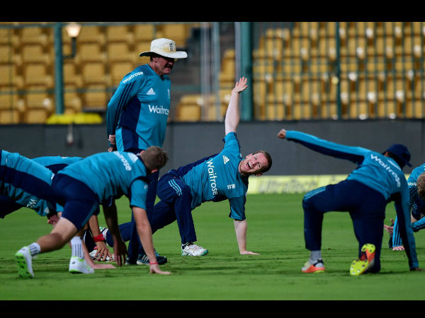 Captain Eoin Morgan leads team in the nets