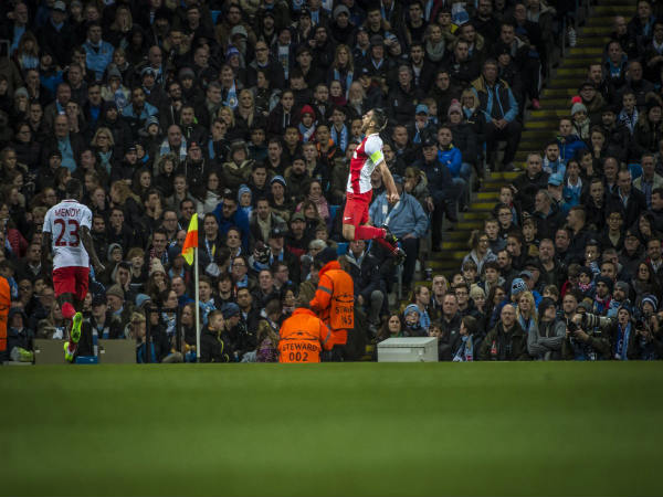 Radamel Falcao celebrates (Image courtesy: AS Monaco Twitter handle)