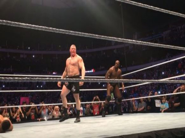 Brock Lesnar in the Dallas house show (Image courtesy: WWE Twitter) Brock Lesnar in the Dallas house show (Image courtesy: WWE Twitter)