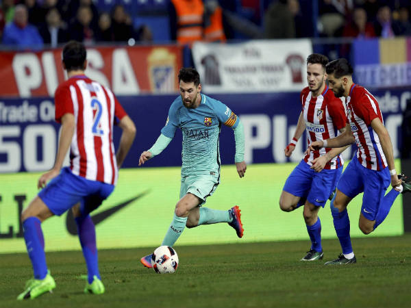 File photo: Lionel Messi (centre) in action for Barcelona File photo: Lionel Messi (centre) in action for Barcelona
