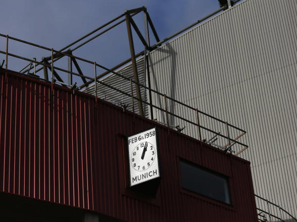 The iconic Munich Clock at Old Trafford (Image courtesy: Manchester United Twitter handle) The iconic Munich Clock at Old Trafford (Image courtesy: Manchester United Twitter handle)