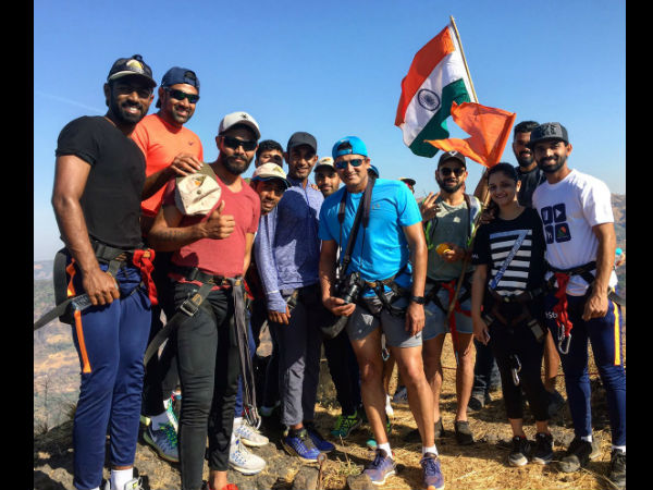 Team India goes hiking before leaving Pune