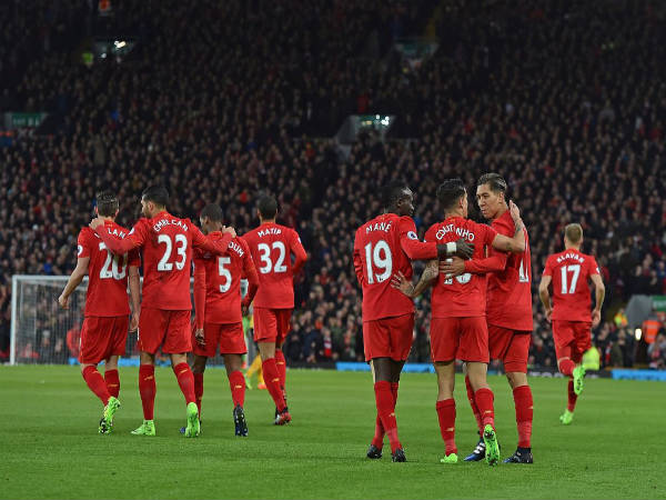 Liverpool players celebrate (Image courtesy: Liverpool Twitter handle)