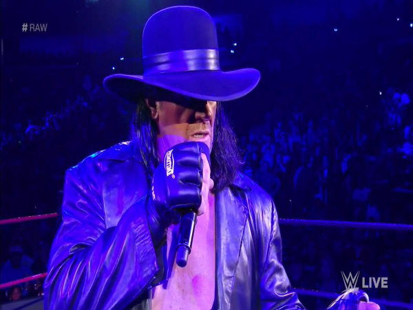 The Undertaker (image courtesy Twitter) The Undertaker (image courtesy Twitter)