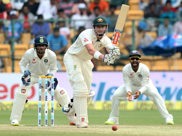 File photo: Matt Renshaw batting against India in Bengaluru Test
