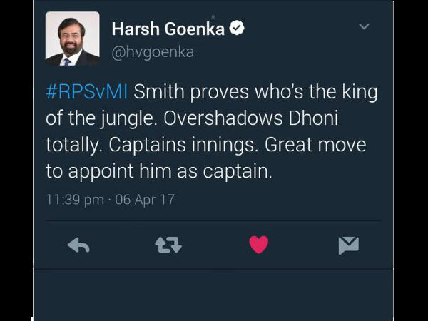 Goenka's tweet (which he deleted after facing flak)