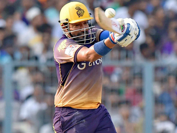 KKR's Robin Uthappa plays a shot en route to his half century against SRH KKR's Robin Uthappa plays a shot en route to his half century against SRH