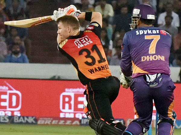 David Warner batting