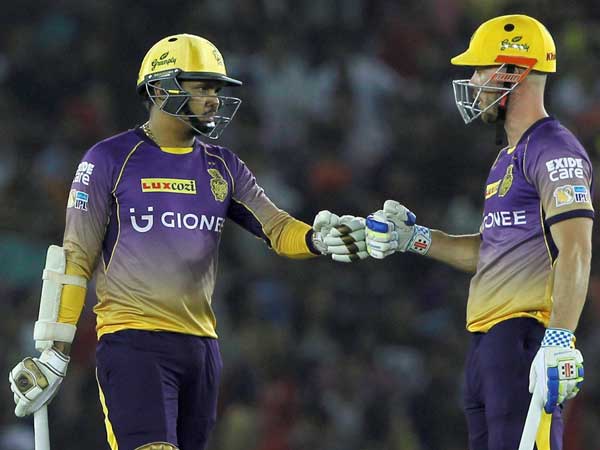 From left: Sunil Narine and Chris Lynn