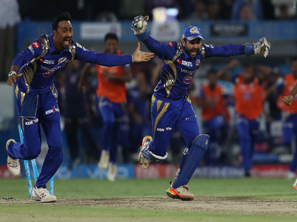 Krunal Pandya (left) and Parthiv Patel
