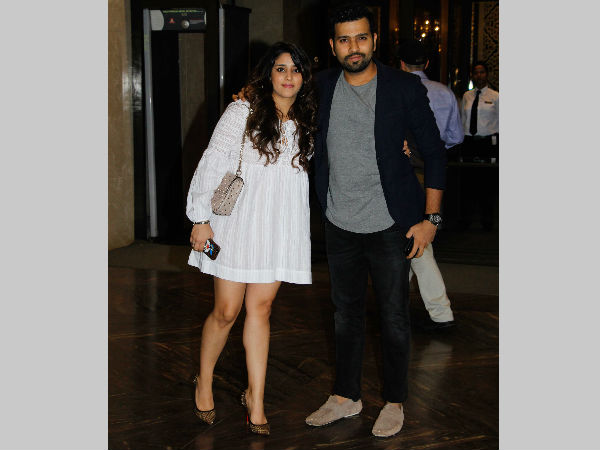 Rohit Sharma with his wife