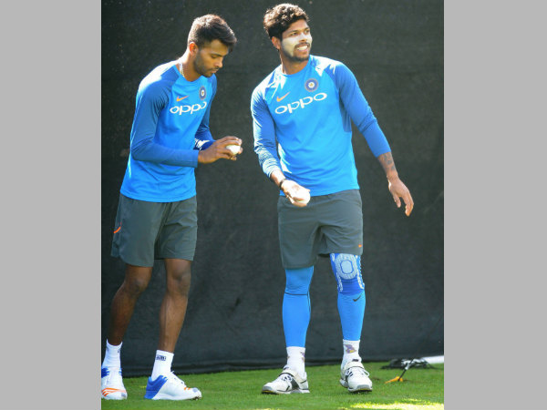 Hardik Pandya (left) and Umesh Yadav Hardik Pandya (left) and Umesh Yadav