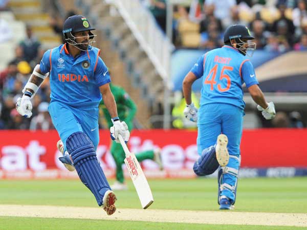 Shikhar Dhawan (left) and Rohit Sharma Shikhar Dhawan (left) and Rohit Sharma