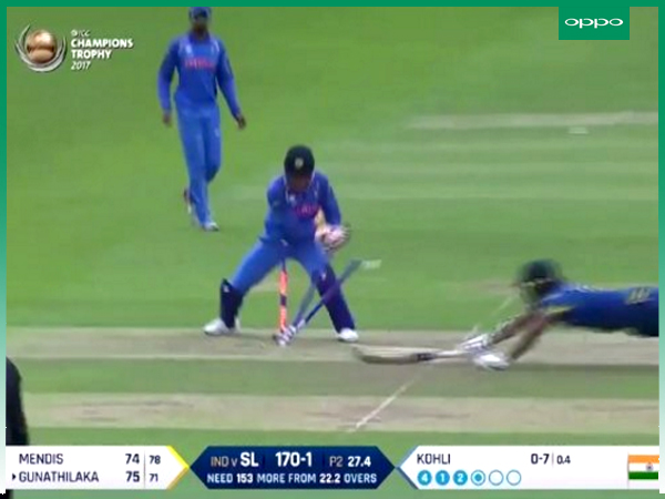 'Lightening quick' Dhoni removes Danushka Gunathalika