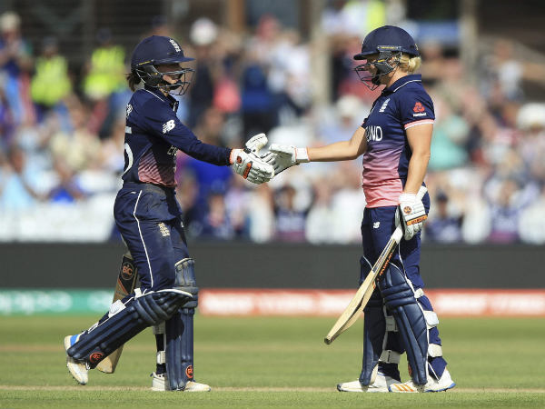 Fran Wilson (left) and Katherine Brunt