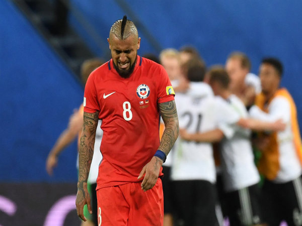A dejected Arturo Vidal