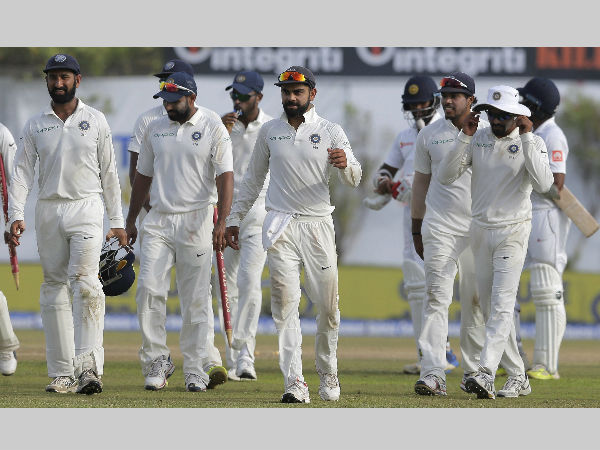 Indian players head back to the pavilion after winning the Galle Test Indian players head back to the pavilion after winning the Galle Test