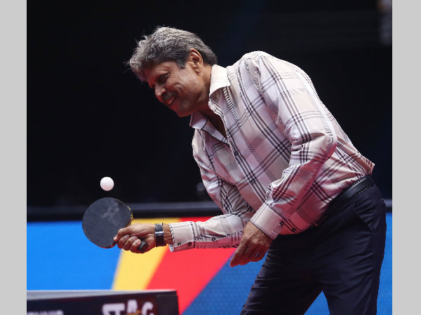Former Indian cricket captain Kapil Dev at UTT tournament