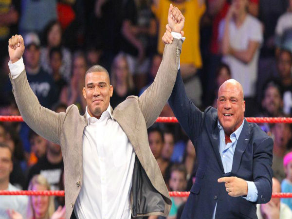 Jason Jordan (left) & Kurt Angle (image courtesy WWE.com) Jason Jordan (left) & Kurt Angle (image courtesy WWE.com)