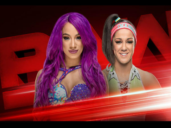 Sasha Banks (left) vs. Bayley on Raw (image courtesy WWE.com) Sasha Banks (left) vs. Bayley on Raw (image courtesy WWE.com)