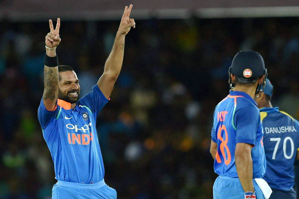 Dhawan's trademark celebration