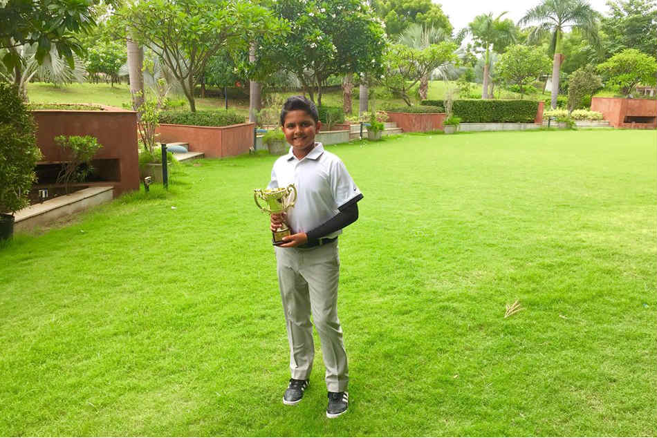 File Photo: Young golfer Aryaman Singh poses with a trophy (Image Courtesy: Aryaman Facebook) File Photo: Young golfer Aryaman Singh poses with a trophy (Image Courtesy: Aryaman Facebook)