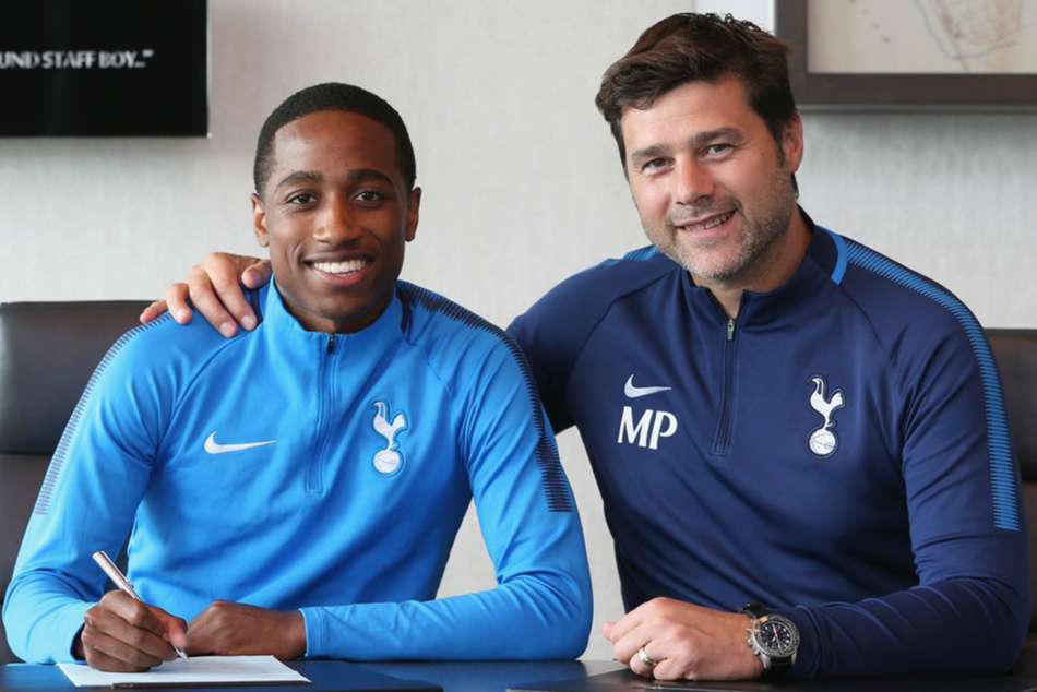 Kyle Walker-Peters (left) with Tottenham boss Mauricio Pochettino Kyle Walker-Peters (left) with Tottenham boss Mauricio Pochettino