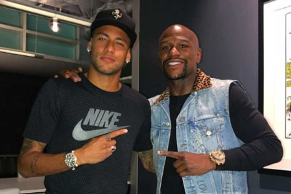 Neymar and Floyd Mayweather