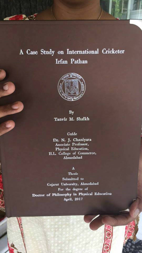 Tanvir Shaikh with the PhD thesis