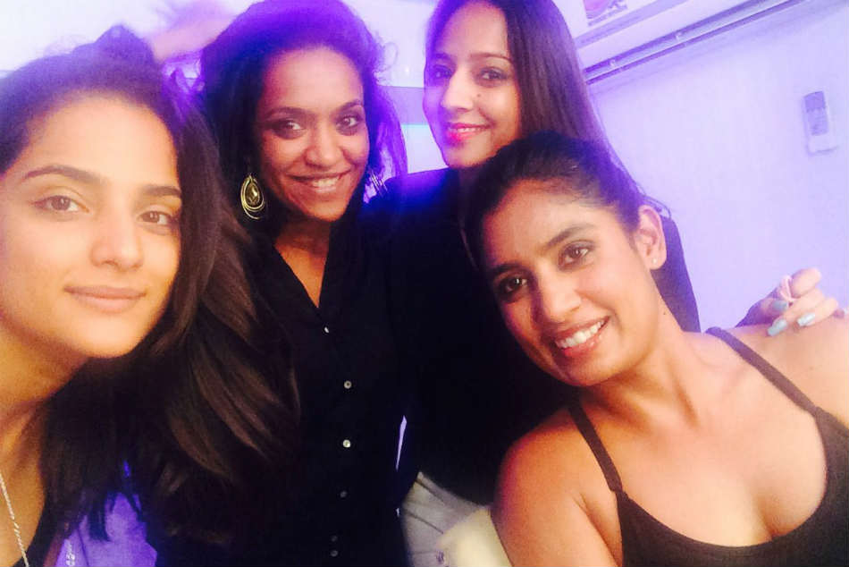 Mithali Raj and her friends (pic courtesy Mithali's twitter) Mithali Raj and her friends (pic courtesy Mithali's twitter)