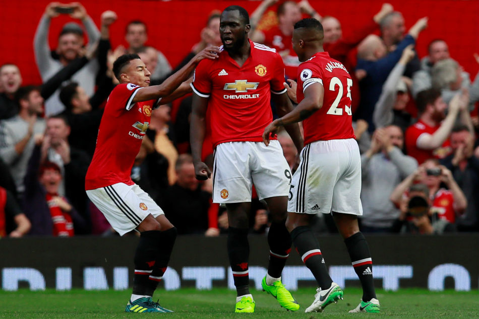 Romelu Lukaku celebrates with team-mates after scoring. Romelu Lukaku celebrates with team-mates after scoring.