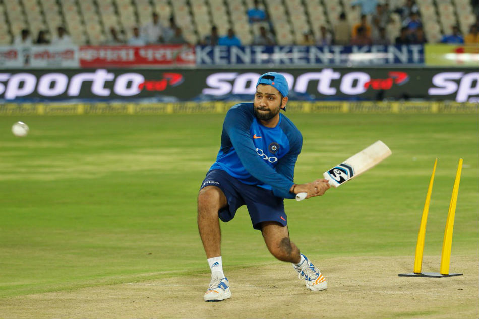 Rohit Sharma tries hands
