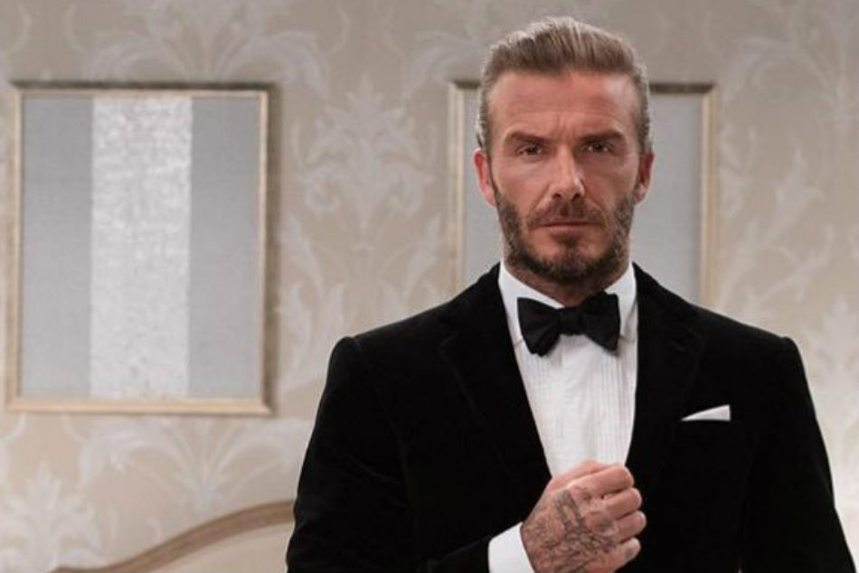 David Beckham clad in DB line suit David Beckham clad in DB line suit