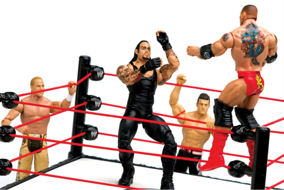Action figures of WWE stars