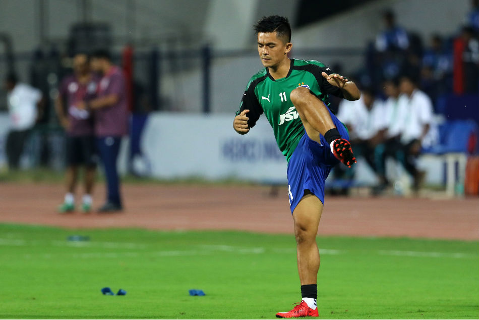 Bengaluru FC's Sunil Chhetri. The India skipper recently got married, but is available for the clash against NorthEast United FC (Image courtesy: ISL Media) Bengaluru FC's Sunil Chhetri. The India skipper recently got married, but is available for the clash against NorthEast United FC (Image courtesy: ISL Media)